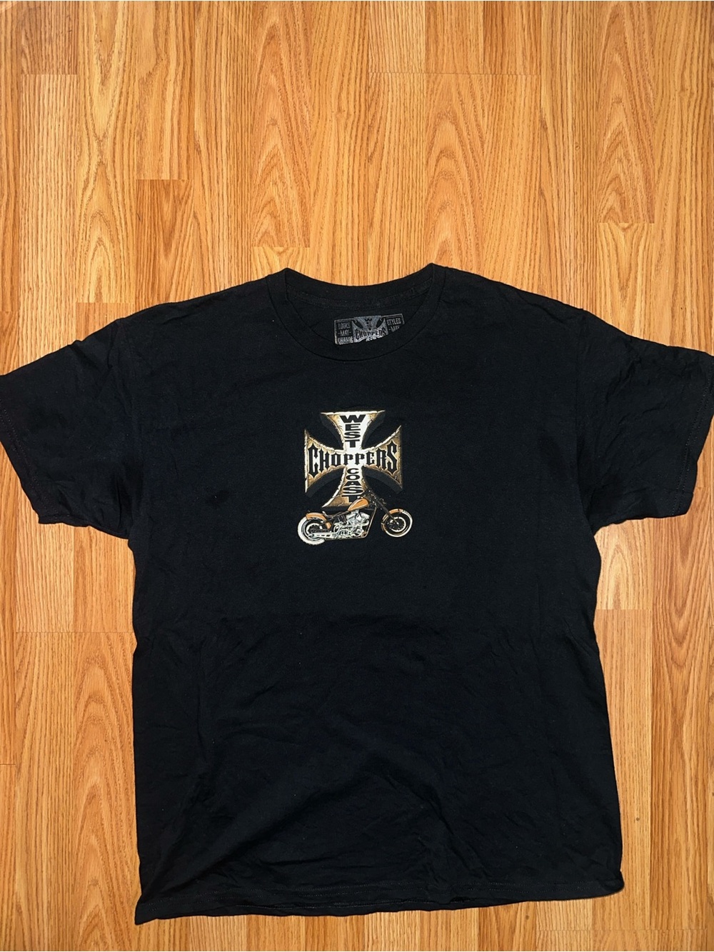 Choppers Graphic Tee - Black Motorcycle Print